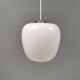 Hanging lamp in opal glass with brass top from Danish Fog&Mørup 1970s