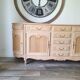 Low buffet in renovated solid cherry wood – Revisited Louis XV style – 250 cm