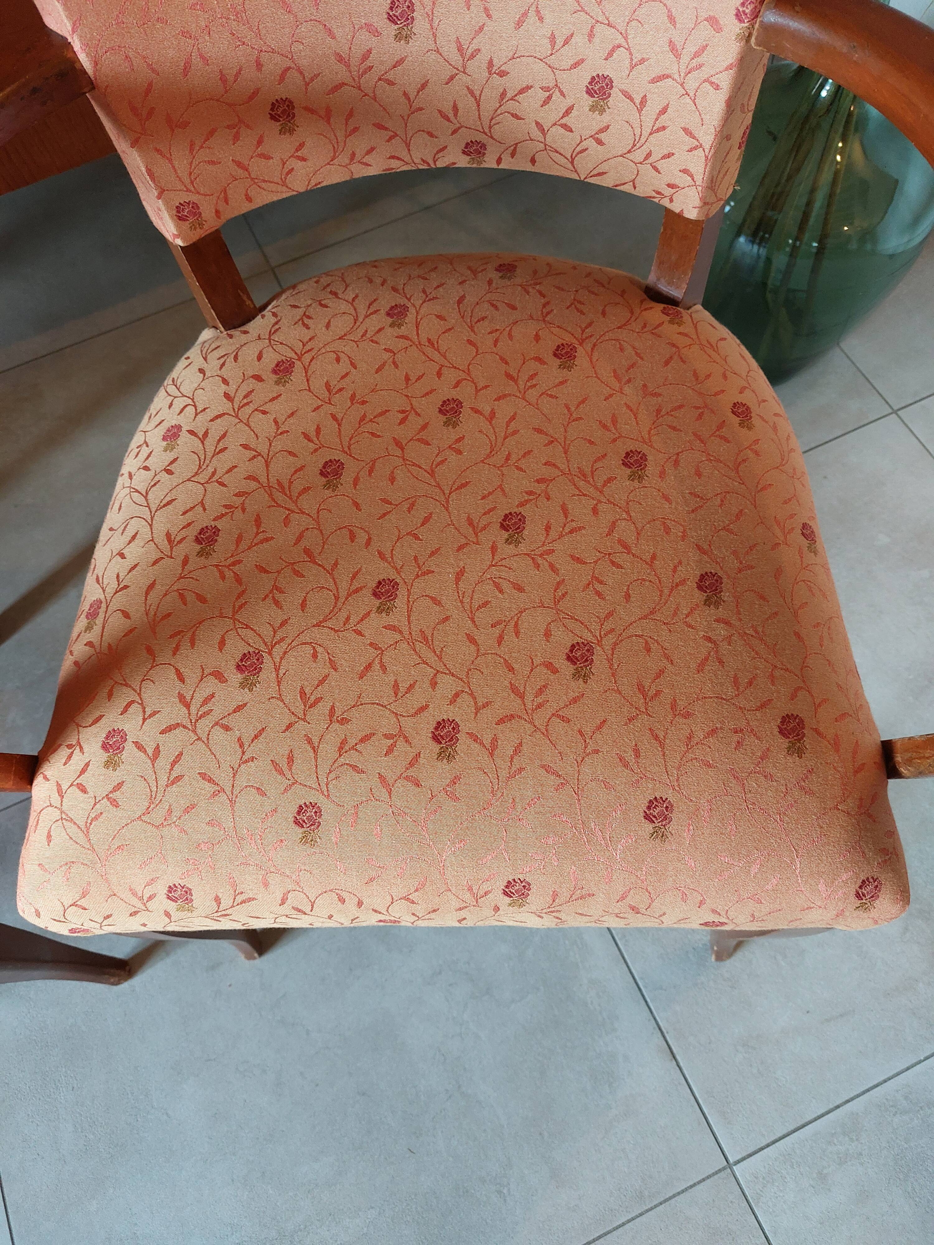 2 fauteuils bridge saumon