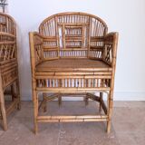 Rattan club chairs
