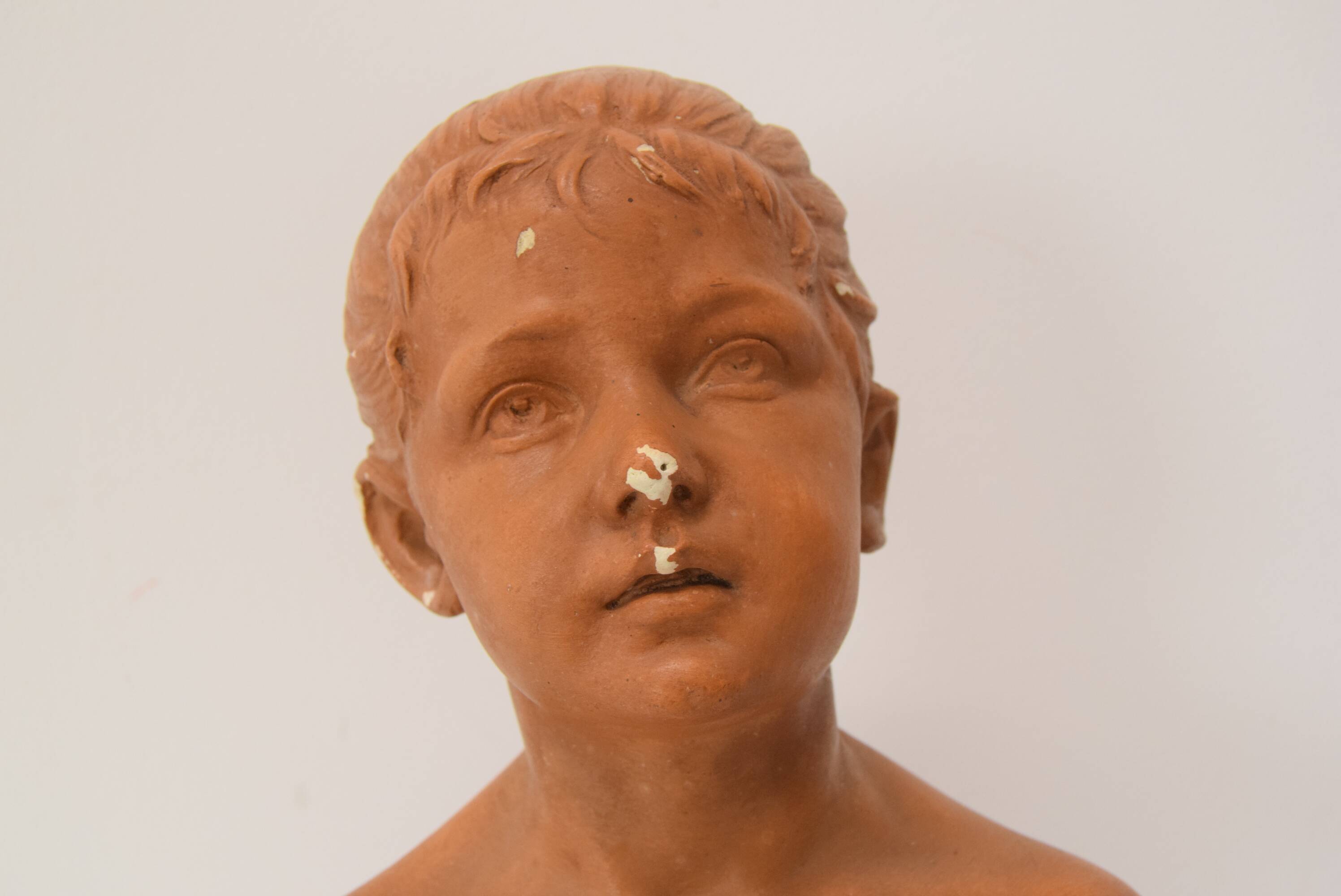 Plaster bust from the Belle Époque period by Jindřich Říha, 1890s.