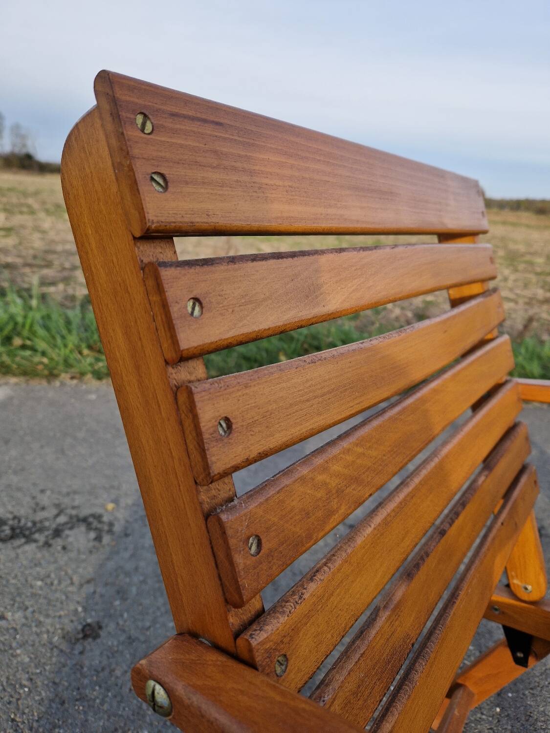 Set of 4 vintage folding armchairs