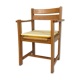 Elm and straw armchair Roland Haeusler for Maison Regain