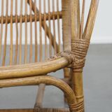 Rattan Armchair by Rohé Noordwolde, 1950
