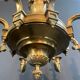 Important bronze chiseled chandelier in Louis XVI style with 8 light arms by Lucien Gau.