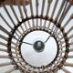 Lampe en osier et bambou années 1960
