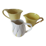 Trio de pichets Salins Clair de Lune Panama Nous Deux vintage