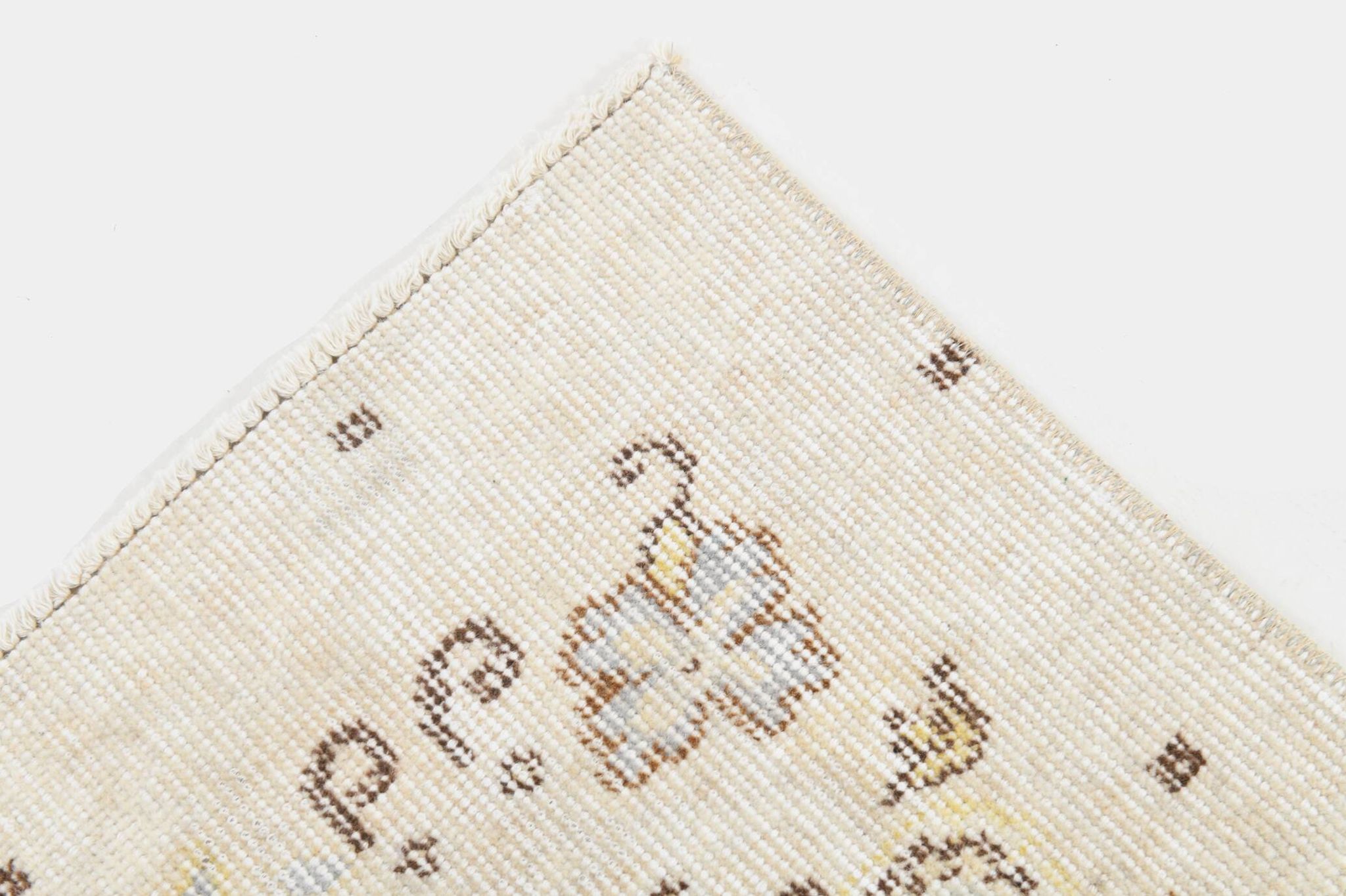 Tapis Turc Vintage Beige, Motif Floral, Tapis de Salon Classique, 170X275Cm
