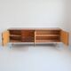 Superb teak and chrome sideboard 1960 vintage Belgium