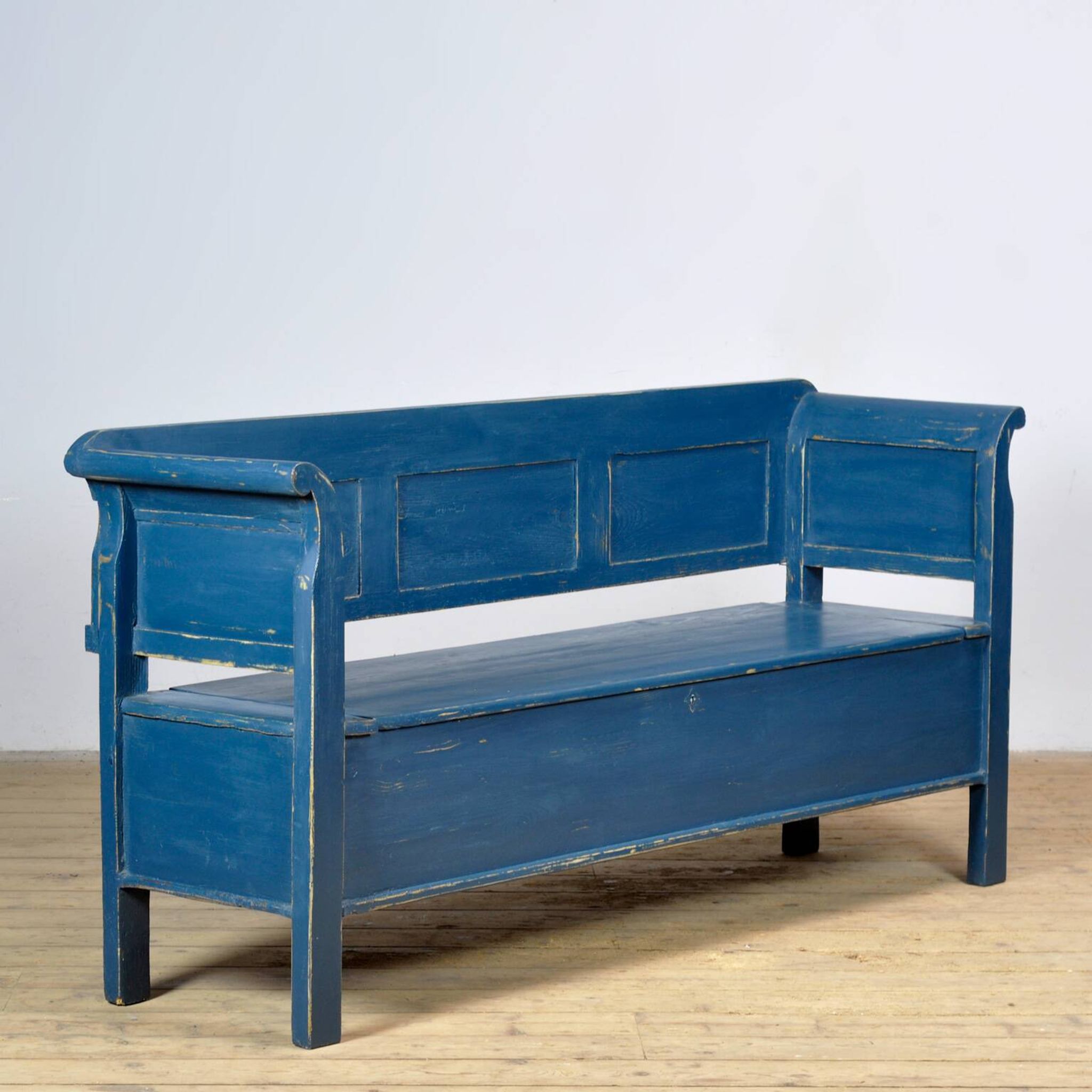 Antique pine drop-top bench, 1900s