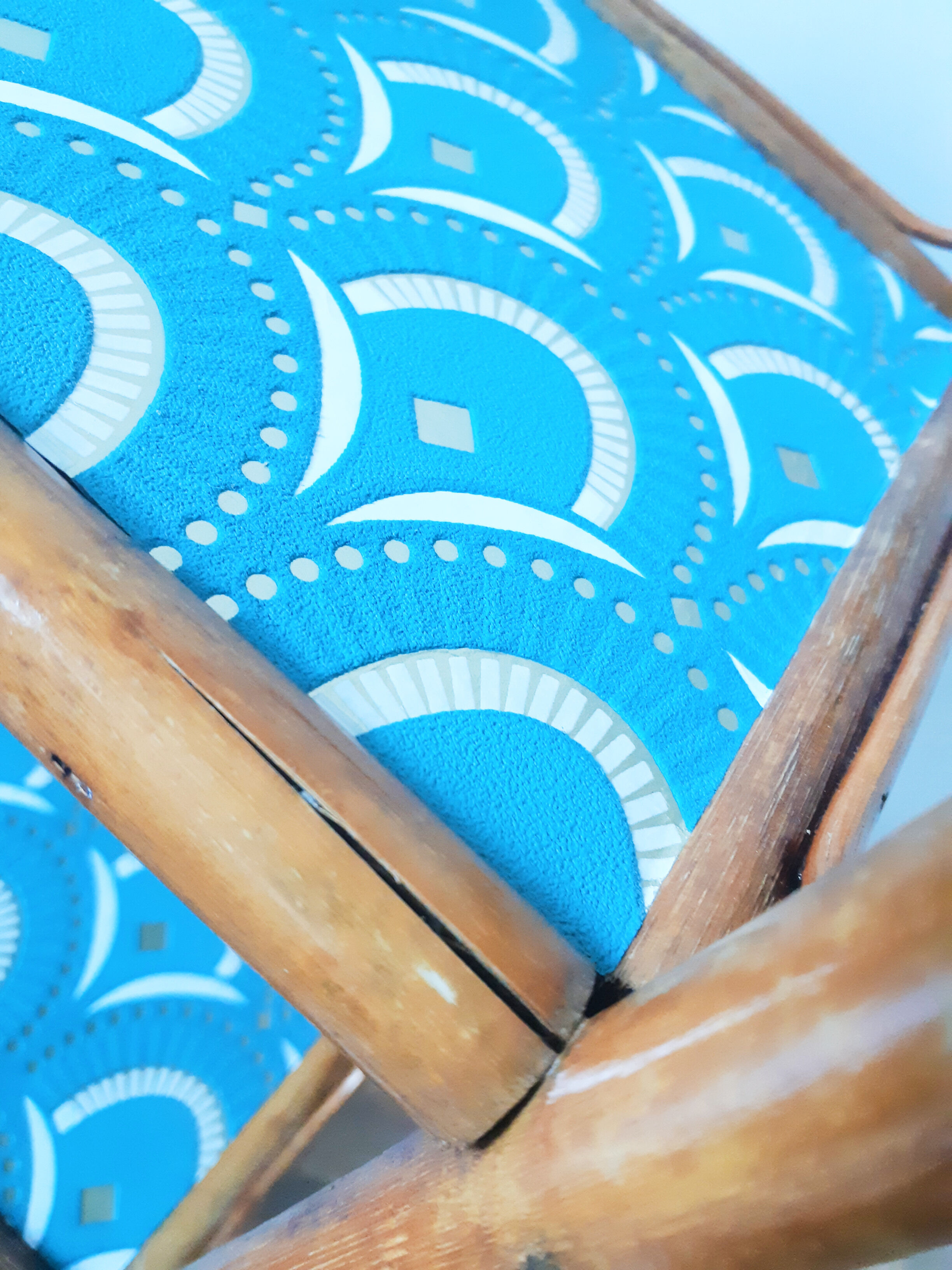 Rattan / wicker shelf, vintage, 50s