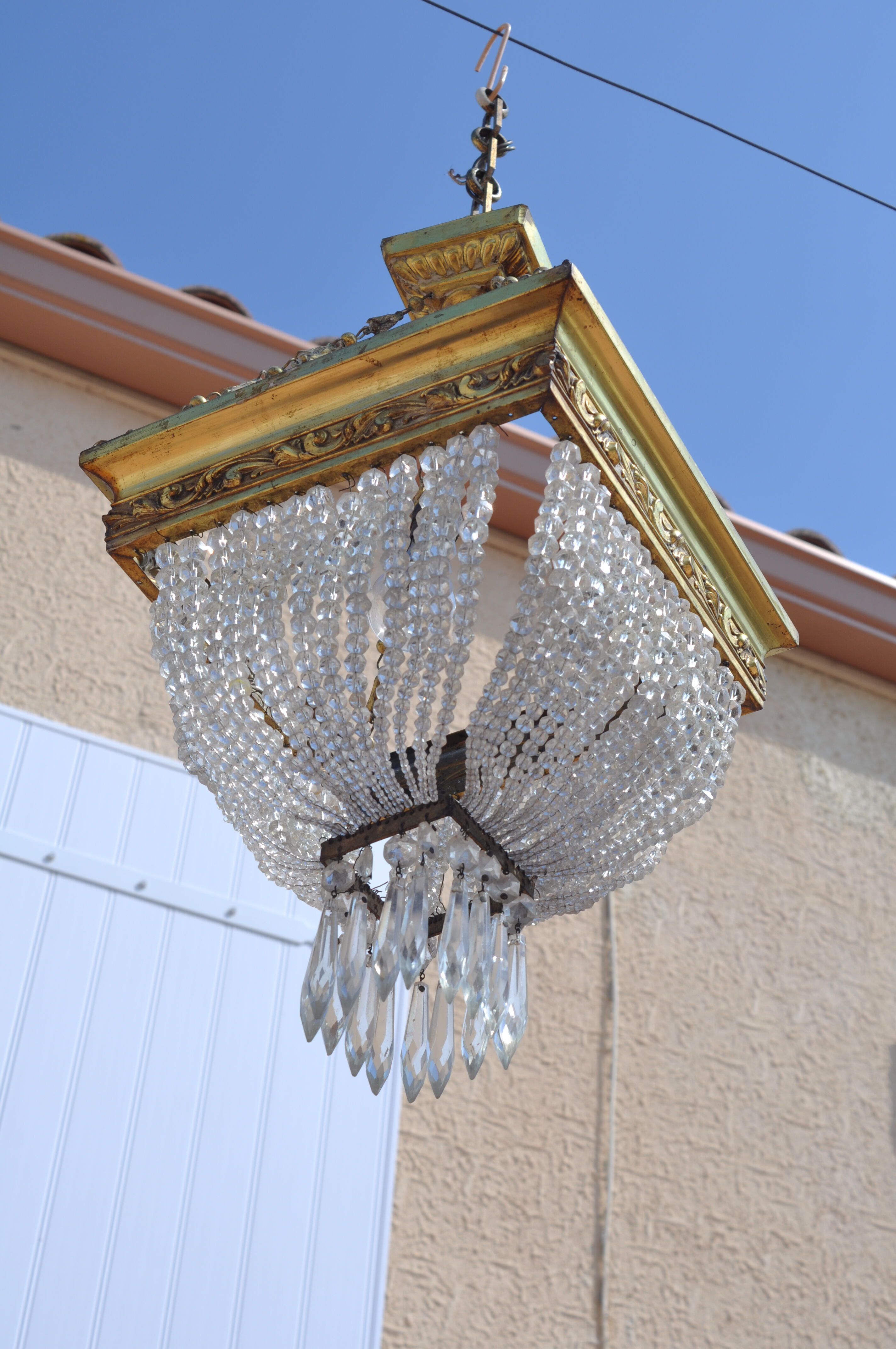 Art deco chandelier with tassels