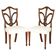 Paire de chaises d'appoint victoriennes George Hepplewhite Prince de Galles