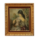 Oil painting young girl with twig
