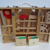 Diy case child, suitcase wooden tools and accessories