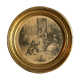 Vintage round frame gilded wood
