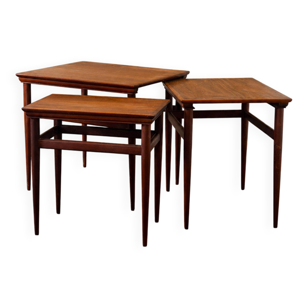 Tables gigognes en noyer, heritage, états-unis, 1958
