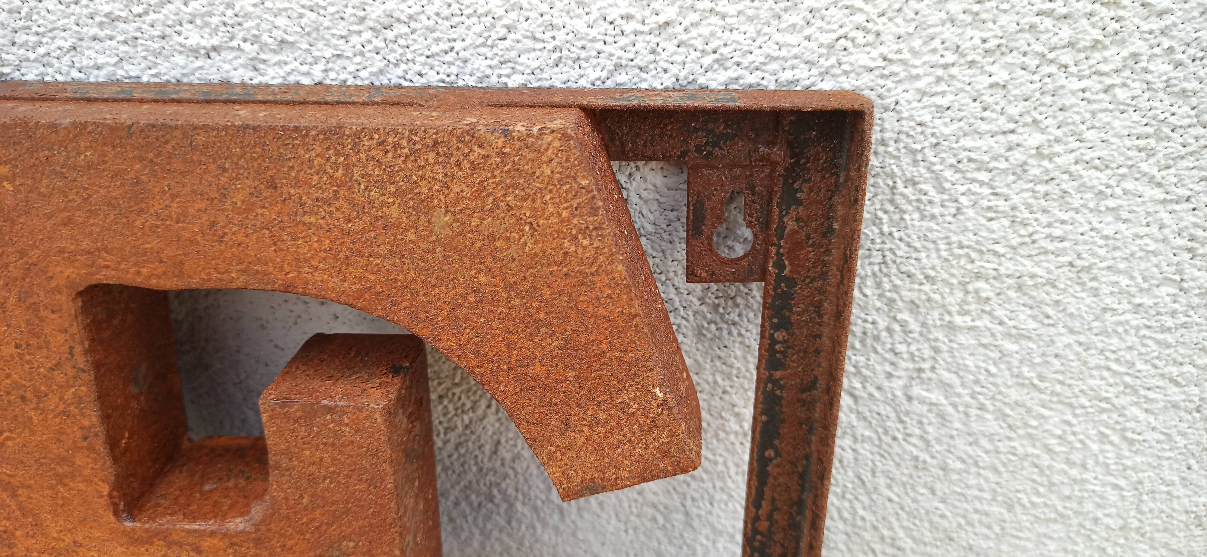 HOME rusty metal sign