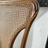 Art Nouveau caned wooden chair