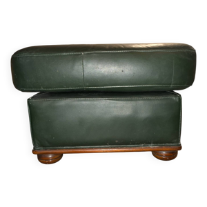 Pouf, repose-pieds vintage - vert