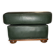 Vintage Green Bottle Leather Pouffe Footstool – 70s/80s