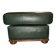 Vintage Green Bottle Leather Pouffe Footstool – 70s/80s