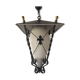 lantern in forged iron, opaline and brass