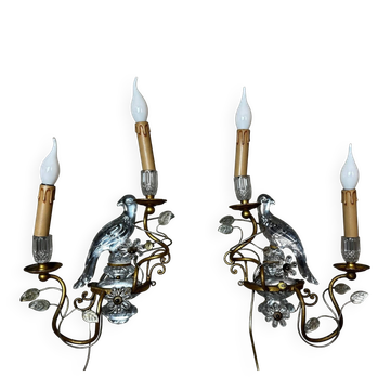 Pair of Baguès wall sconces