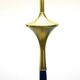 Lampadaire en acajou et laiton, années 1950