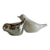 Vintage Ceramic Vase with a Couple of Birds