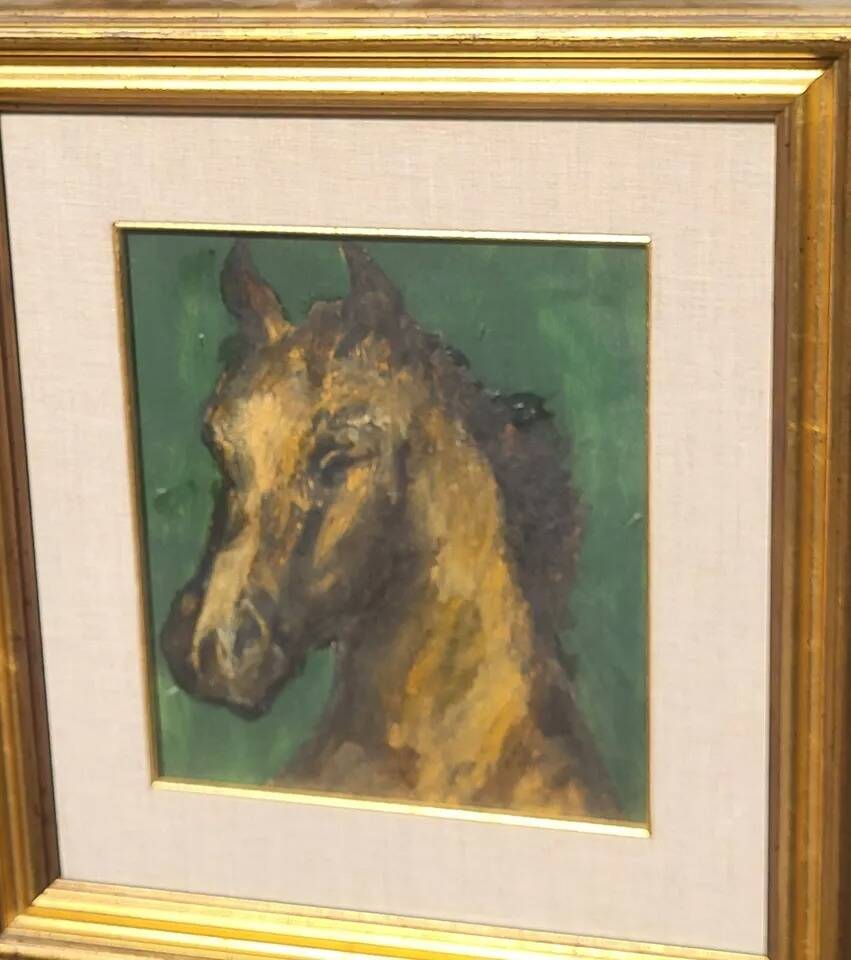 Thoroughbred Horse Portrait Oil Painting