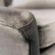 Winged armchair velvet 50s vintage
