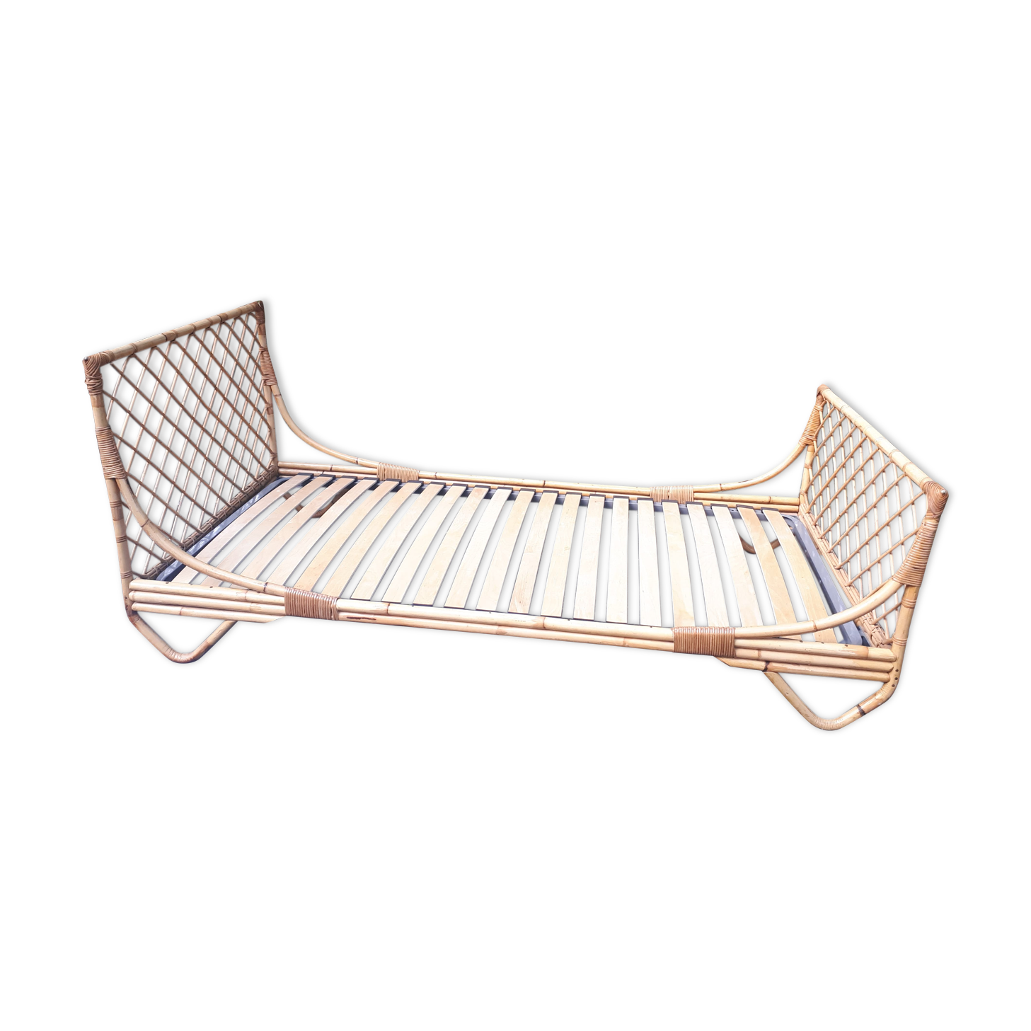 Bamboo and rattan bed