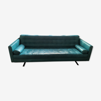 InCANTO Indian blue leather bench sofa