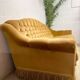 Vintage ochre yellow sofa
