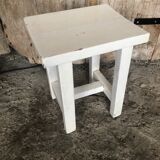 Tabouret de Traite Bois Blanc Vintage