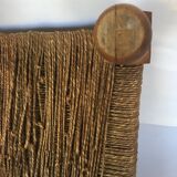 Stool rope and carved wood