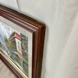 Tableau encadré huile sur toile signée Burnett