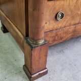 Empire commode in walnut with white marble top from the 19th century