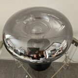 Vintage lamp in metal and smoked glass