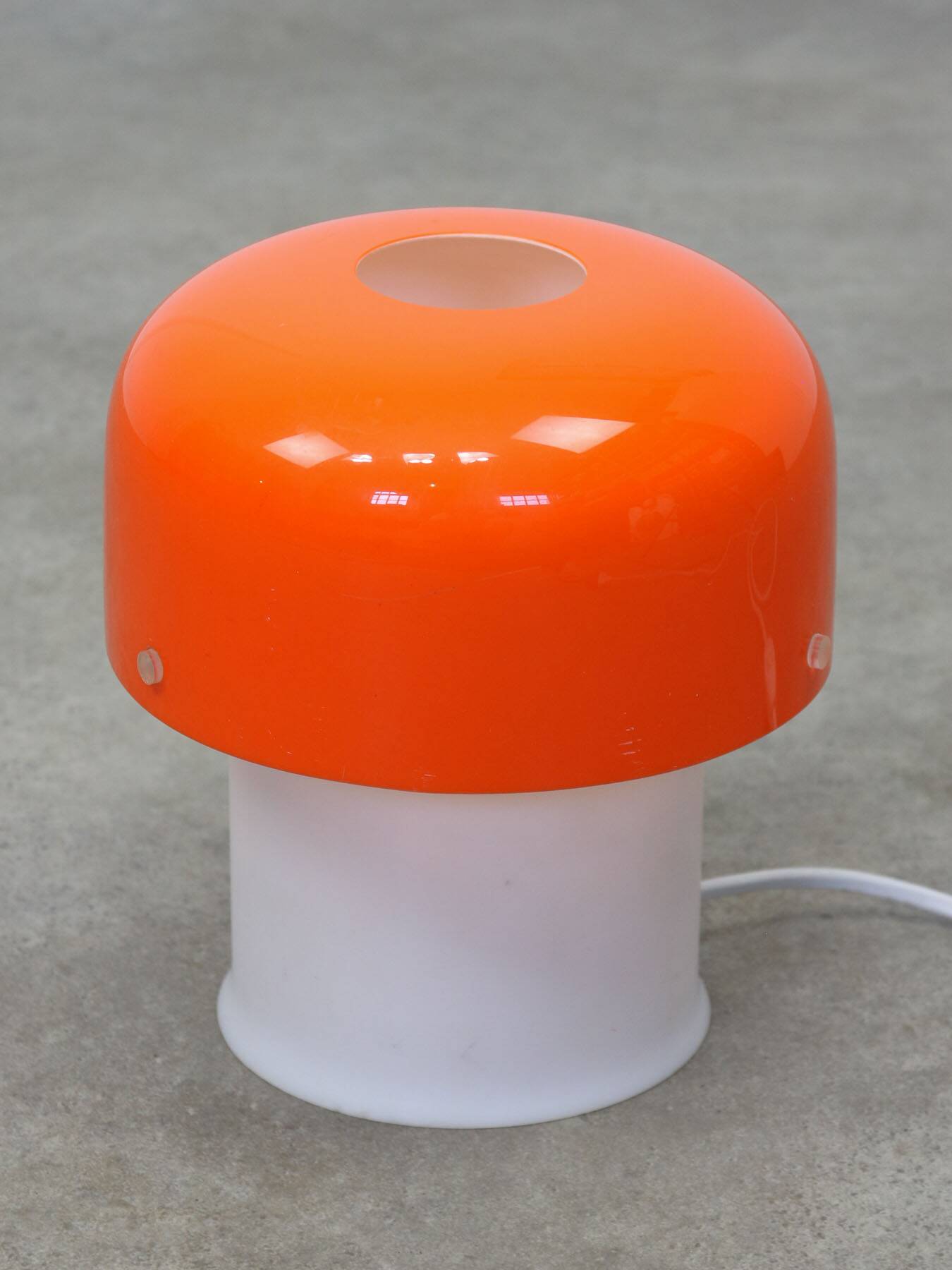 Rare Orange Mushroom Table Lamp by Luigi Massoni for Guzzini, 1970s