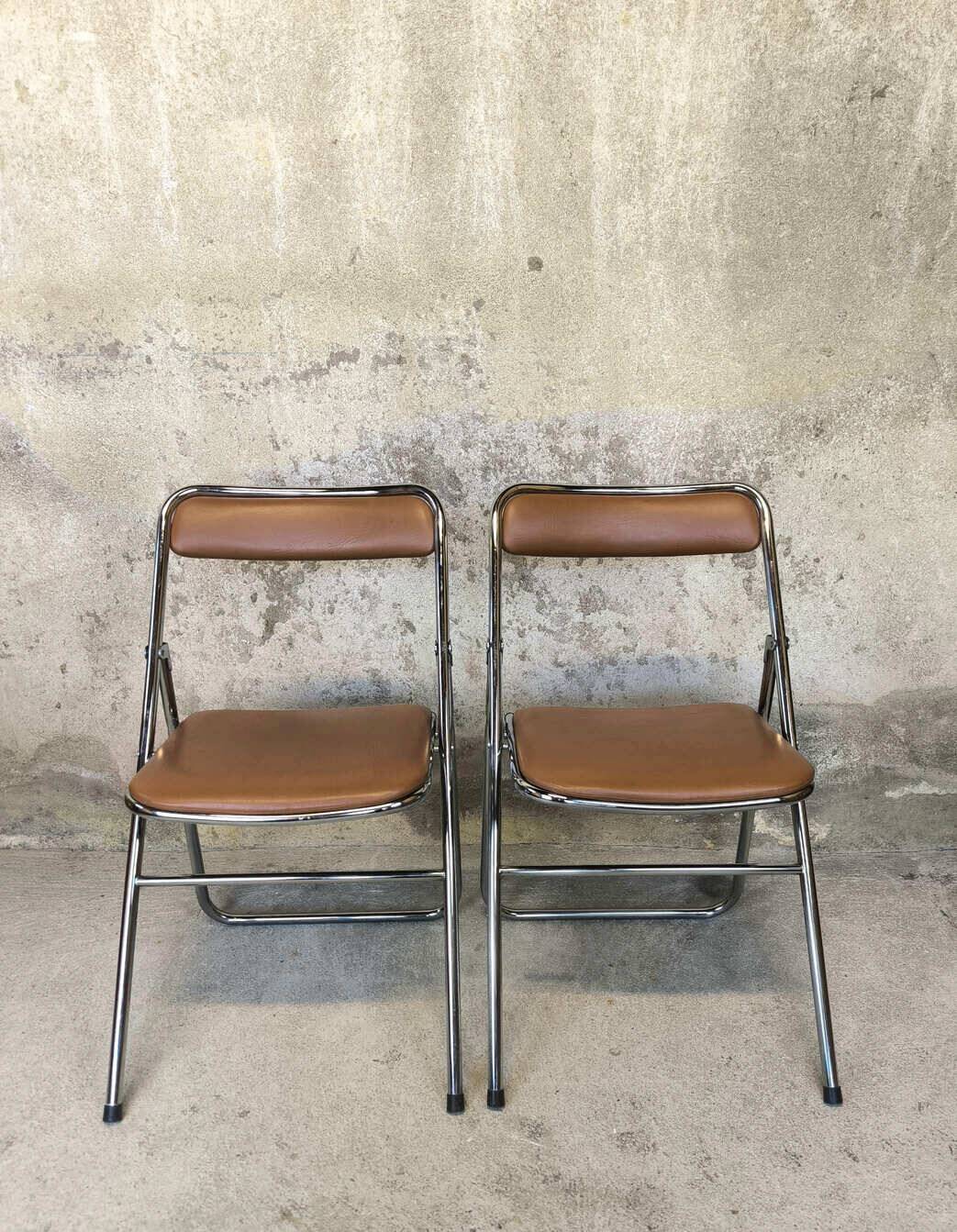 Pair of vintage Soudexvinyl chairs