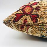 Square cushion, cover and insert, Gobelin fabric, ethnic.
