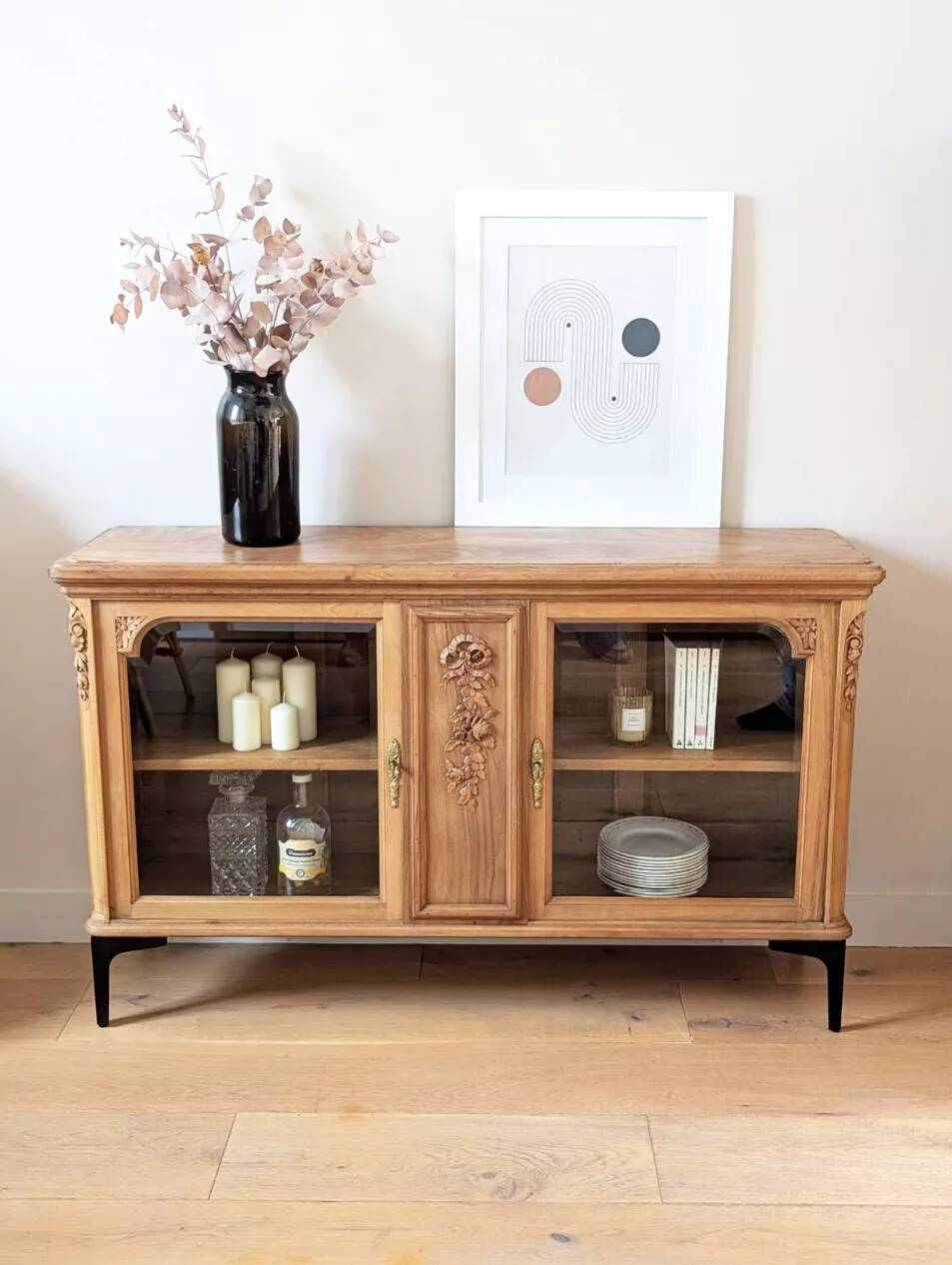 Antique solid wood sideboard, reimagined