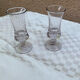 Pair of antique pressed glass liqueur glasses – Bistro style