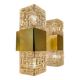 Pair of Maison Sciolari glass and brass wall lights, Italy 1970