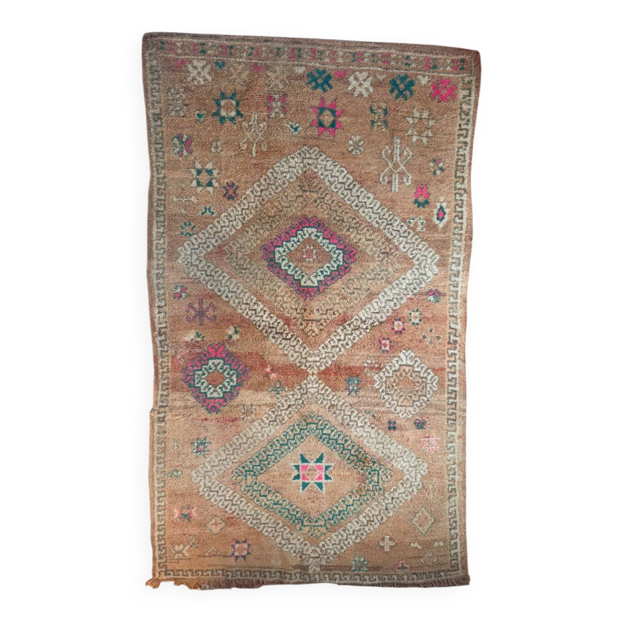 Large vintage Beni M'Guild Berber rug