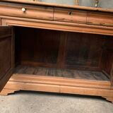 Honey-colored wood sideboard