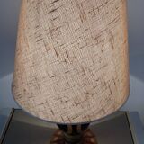 Vintage lamp in inlaid wood 60s-70s