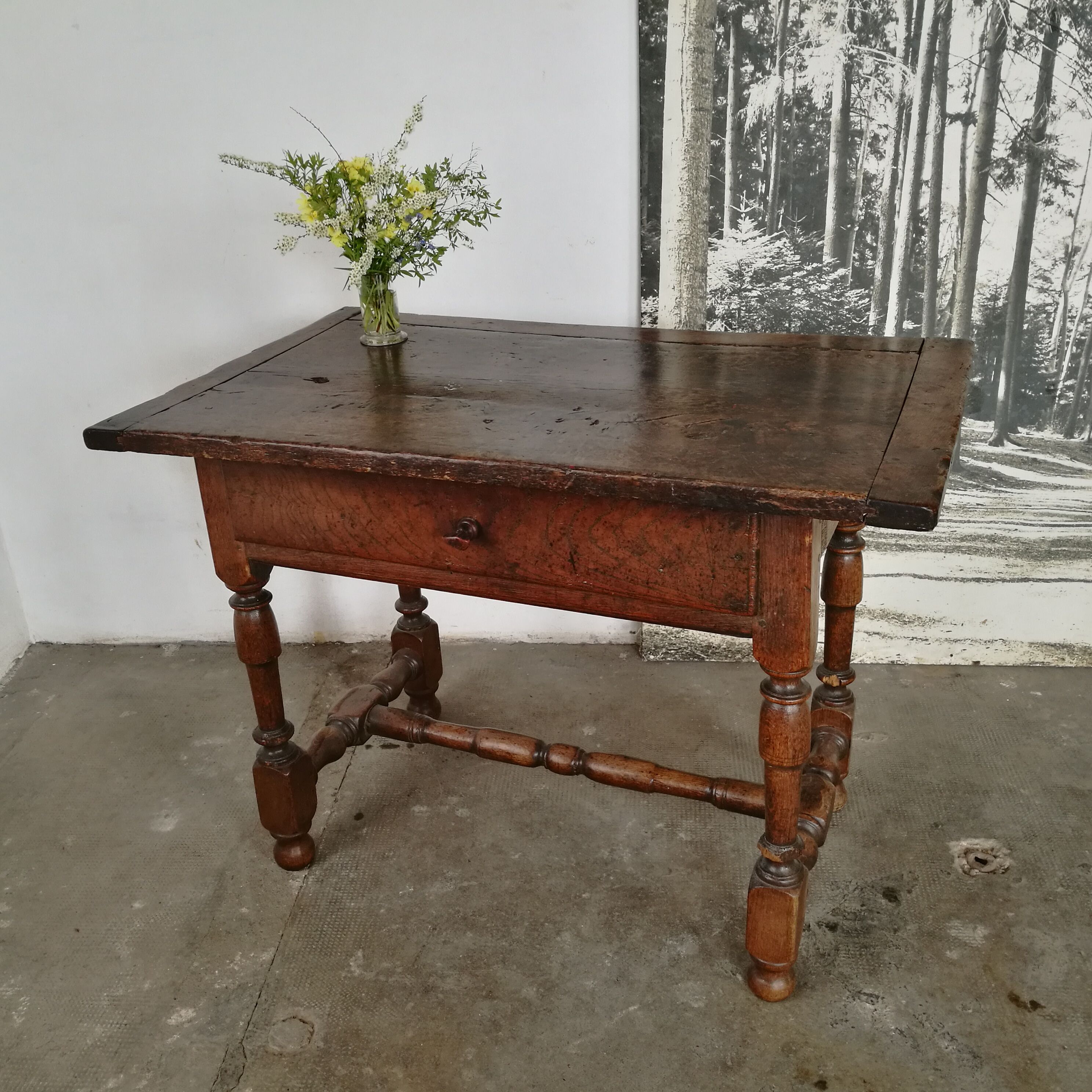 18th century oak farm table